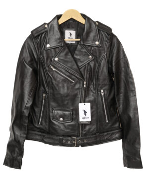 Classic Black Leather Biker Jacket